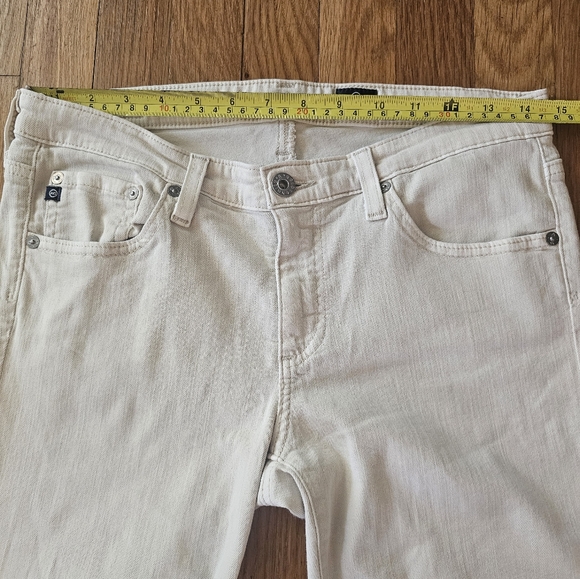 AG Adriano Goldschmied Cream Stilt Roll Up Jeans Women's 29" Waist X 26" Inseam - Picture 9 of 16